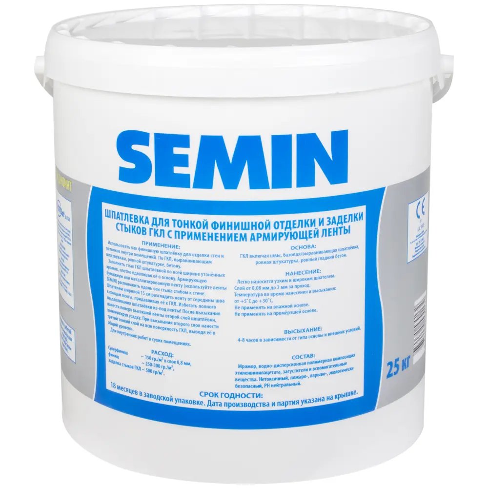 Шпаклёвка для заделки швов Semin Sem Joint 25 кг 10042538 STLM-2022417 Sem-joint Compound - Вид №1