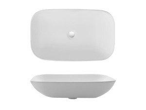 Прямоугольная одиночная раковина фарфора