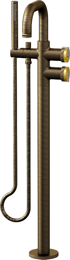 E-11557-R1BB-L1SN-VBB Смеситель напольный отдельностоящий (внешняя часть) GRAFF MOD+