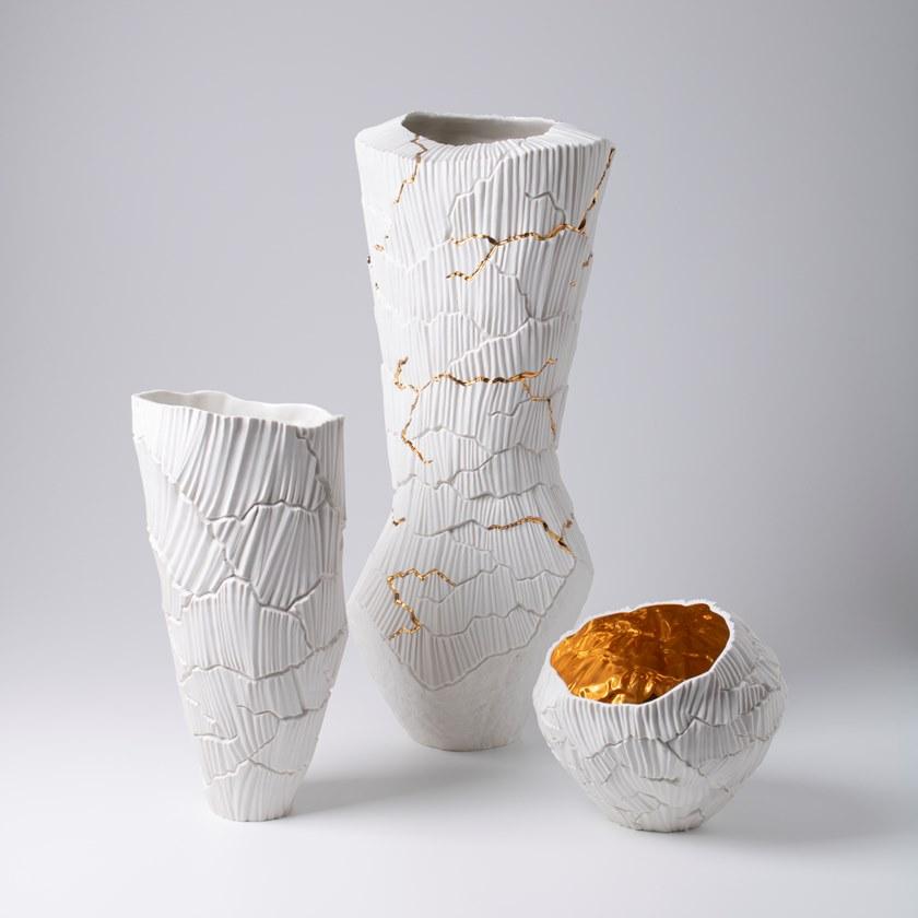 Fos Ceramiche Ваза из фарфора и золота Anemos sun-id-1513353 - Вид №2