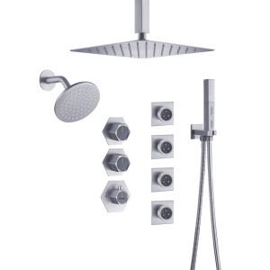 Термостатический встраиваемый набор для душа с ручным душем