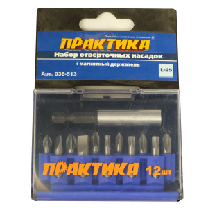 90068118 Набор бит Профи 036-513, 12 шт. STLM-0100401 ПРАКТИКА