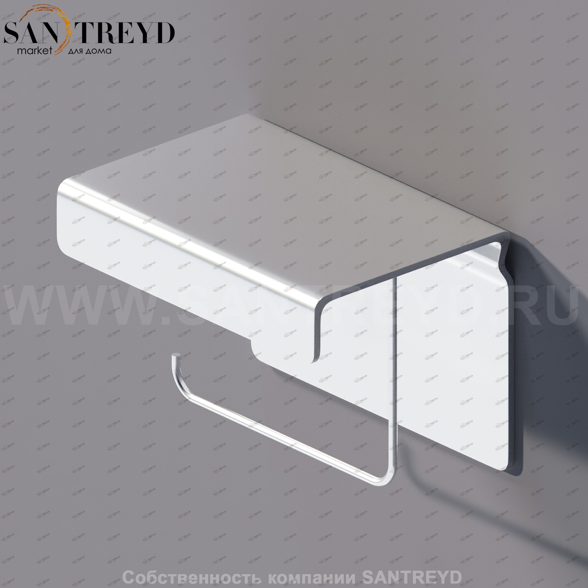 Agape MACH Держатель для туалетной бумаги 13 см хромированный сатин AMAC0659SP