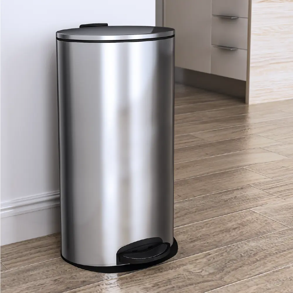 Контейнер мусорный 30 л Delinia пластик нержавеющая сталь STLM-2124017 - Вид №3