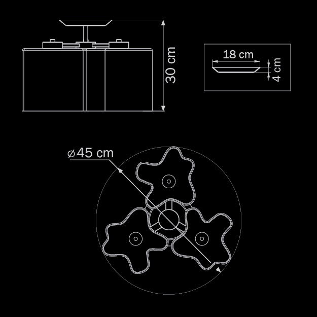 Потолочная люстра Lightstar Nubi 802030 LIGHTSTAR ДИЗАЙНЕРСКИЕ, NUBI 058261 Белый  - Вид №3
