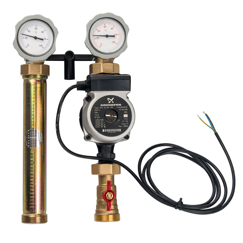 Насосная группа UK Meibes без смесителя 1" с насосом Grundfos UPS 25-60 M6681140RU - Вид №3