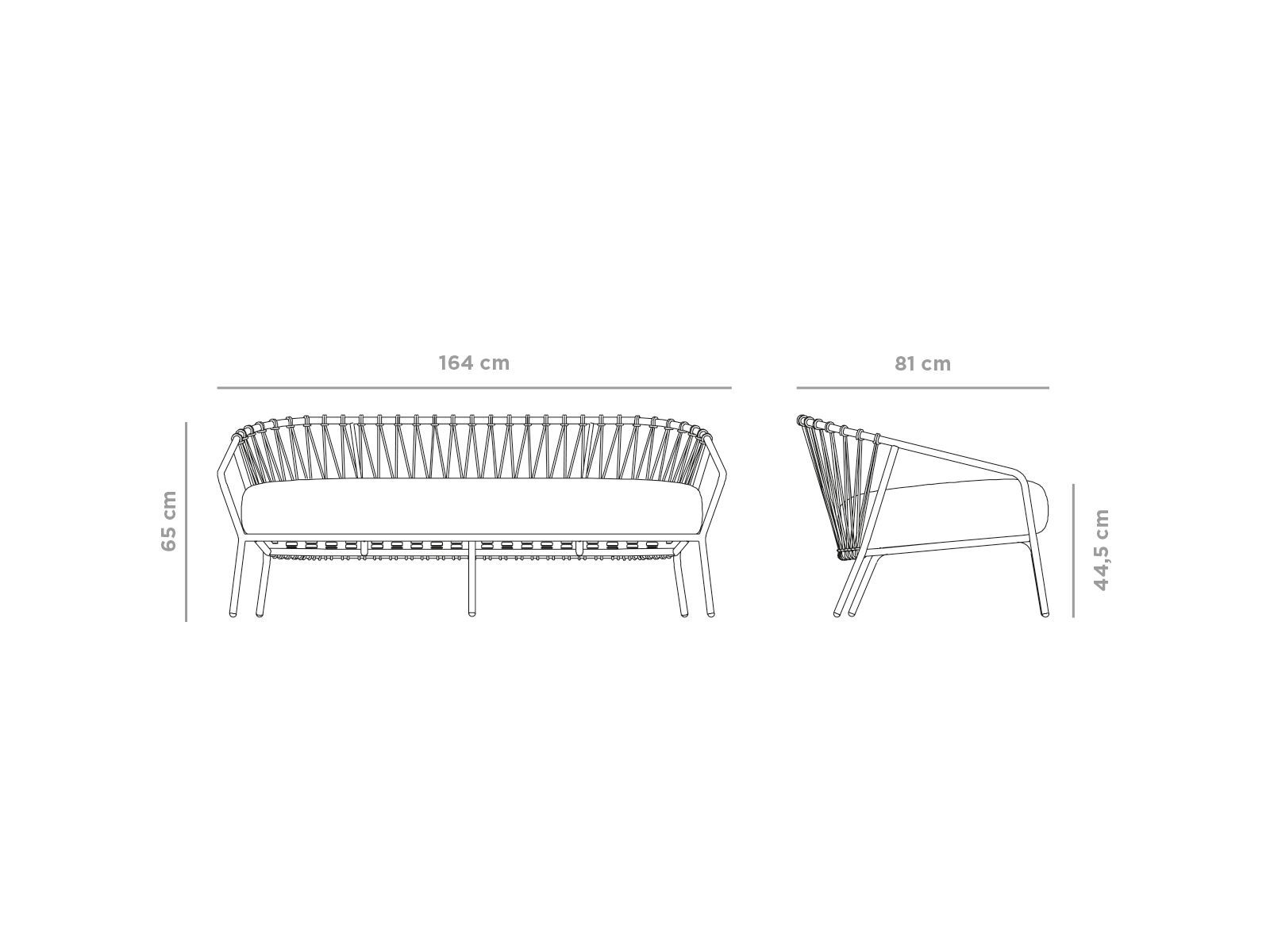 2-местный садовый диван из нержавеющей стали MUSOLA Baga ARCH-00103270 - Вид №10