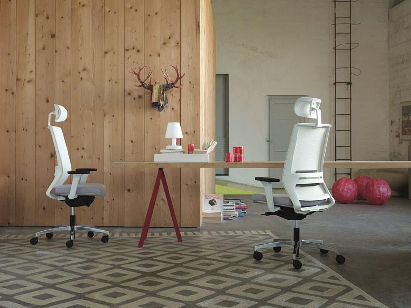 Linea Fabbrica Кресло руководителя с подголовником на колесиках Logica white sun-id-1390369 - Вид №2