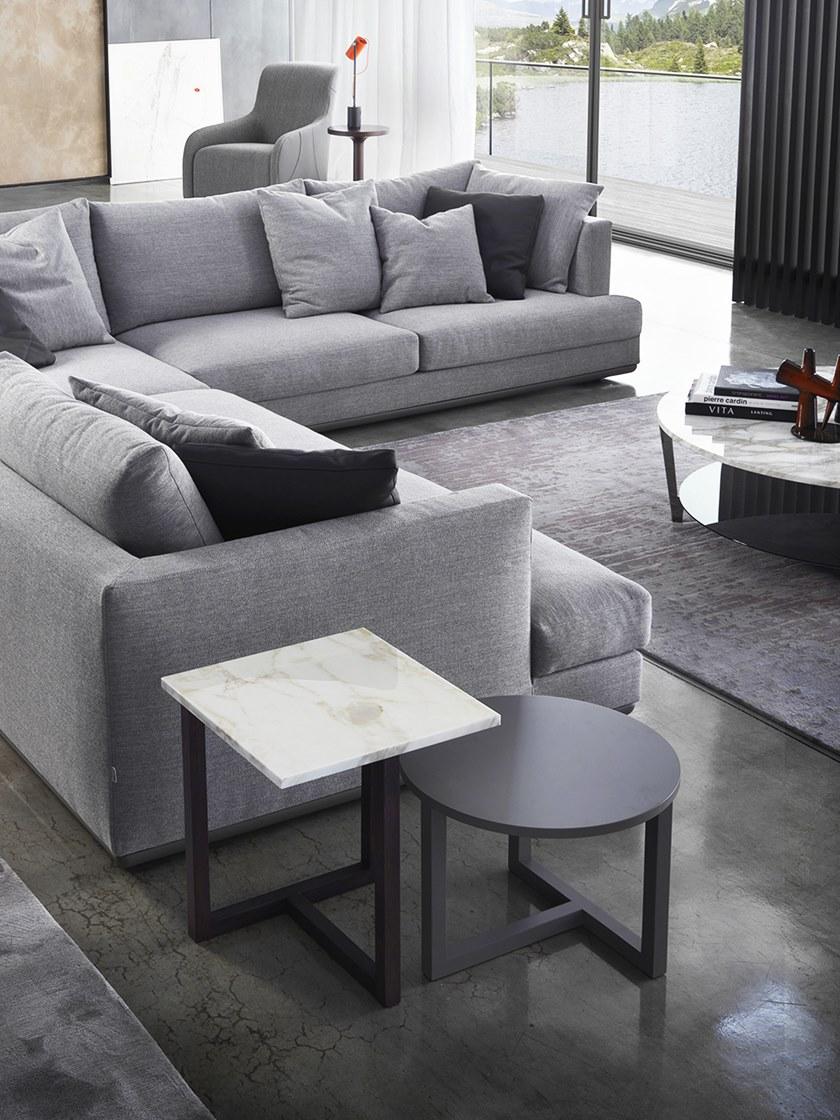 Marelli Круглый журнальный столик из мрамора и дерева sun-id-1353000 - Вид №5