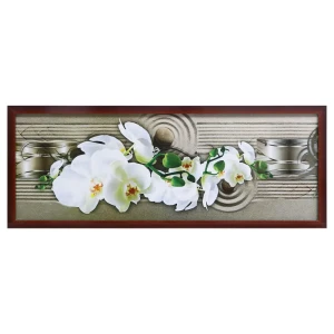 90534648 Картина в раме Simaland "Цветущая орхидея" 42x106 см STLM-0838140