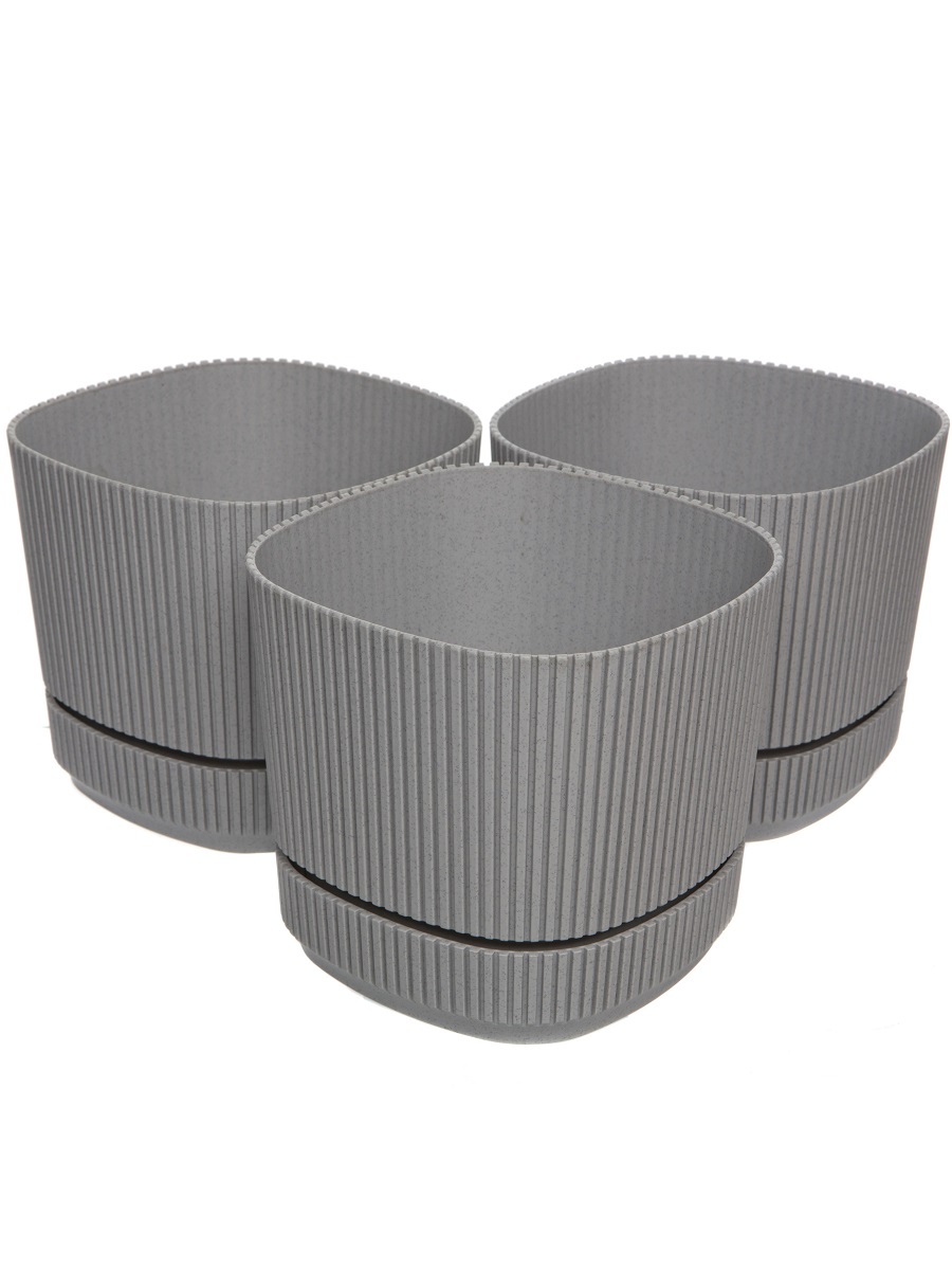 Горшок для цветов Milo 2.3L Grey NAVAKO 16137 - Вид №3