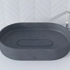 WВ608GRAFIT Накладная раковина на столешницу  овальная BetOn