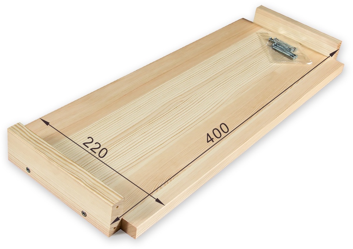 91037954 Полка для стеллажа 40x5x22 см дерево цвет бежевый STLM-0452326 ТДВ