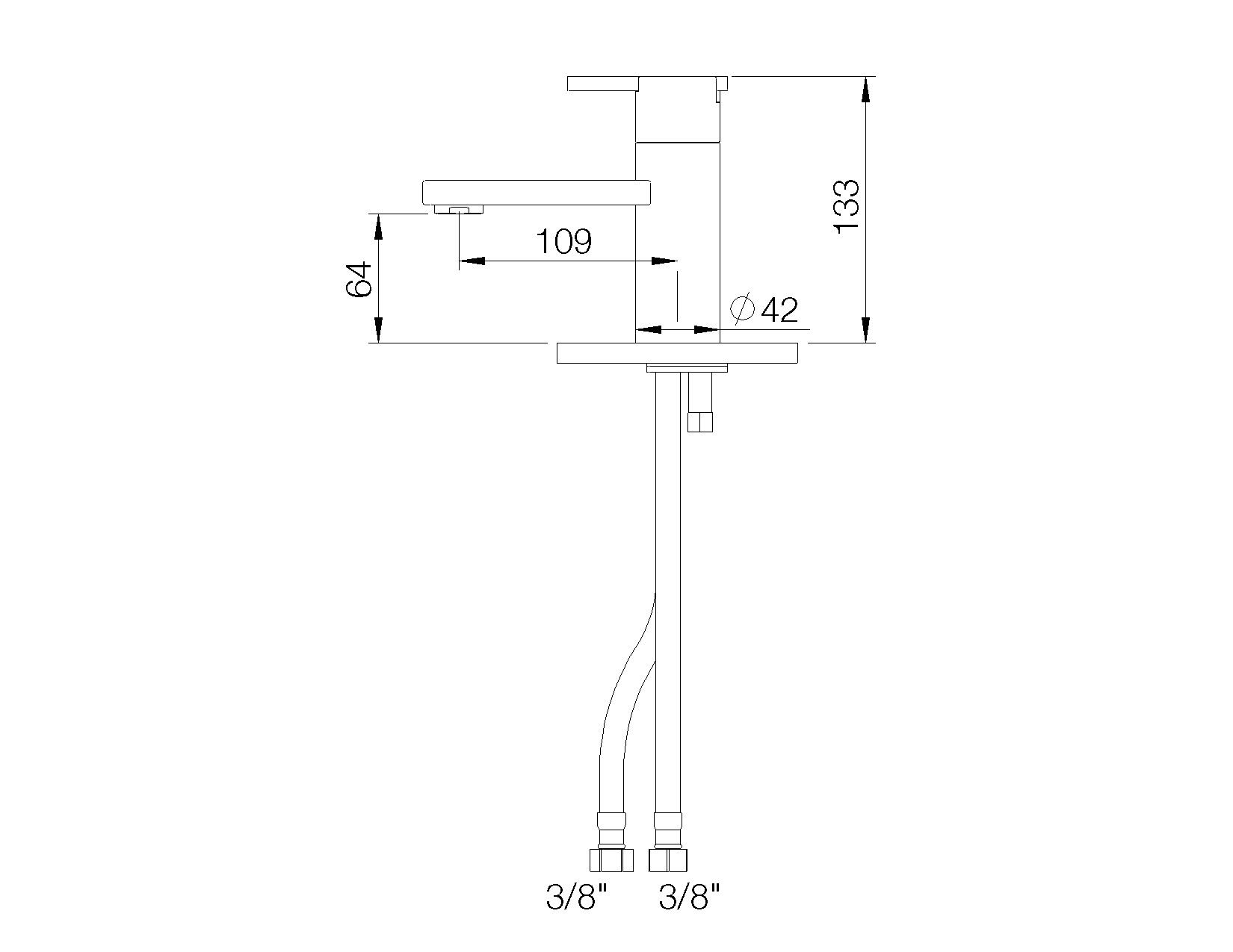 Смеситель для раковины с одним отверстием rvb ARCH-00001425 - Вид №2