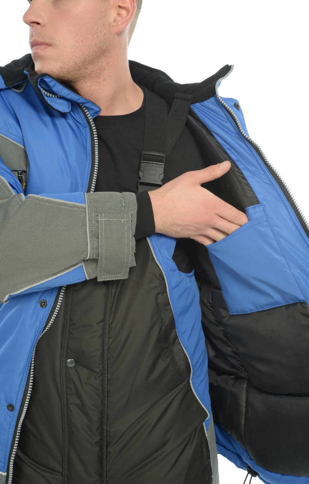 64790 Костюм "Ультра" зимний василек-черный  Зимняя спецодежда  размер 56-58/170-176  - Вид №16