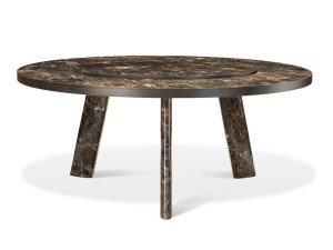 Круглый мраморный стол Dark Emperador с Lazy Susan