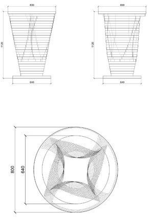 Zuri Design Круглый высокий стол для контракта Stratum 01400 - Вид №8