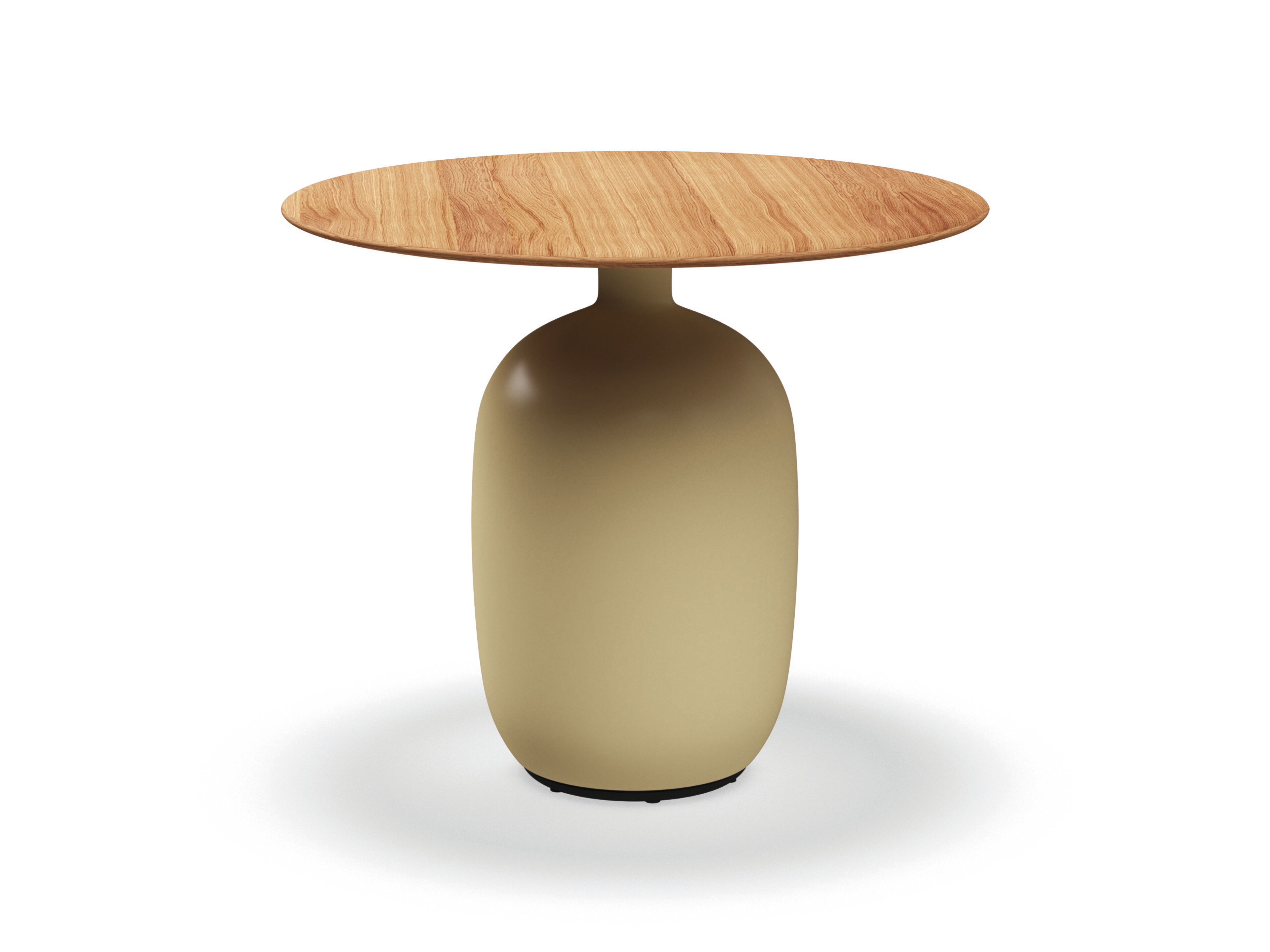 Круглый керамический садовый стол с тиковым верхом Gloster KASHA ARCH-00007026