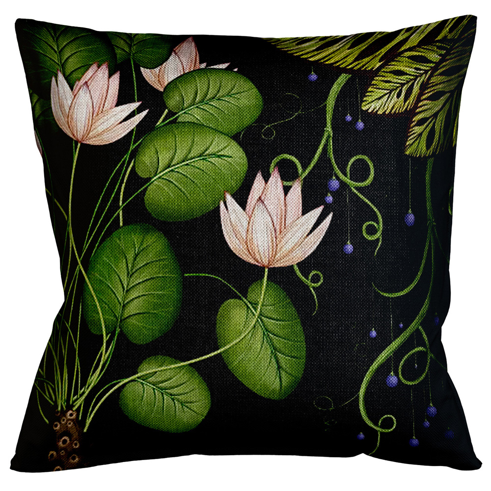 2719221 Подушка «Тропический лес / Нуар», версия 4 Object Desire 