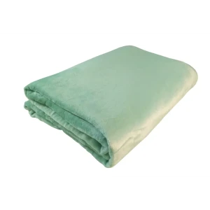 Плед фланелевый цвет зелёный 180х200 см