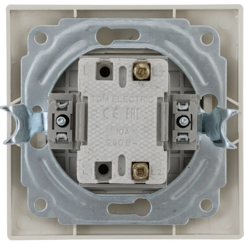 TDM ELECTRIC Выключатель встраиваемый с подсветкой, белый 85591336 Таймыр STLM-1118728 - Вид №2