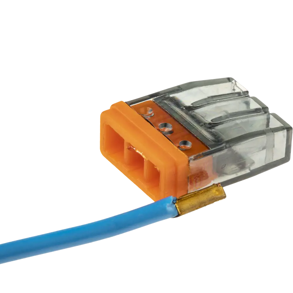 84509779 Клеммы монтажные самозажимные с пастой Duwi СМК 772-203 3-проводные 2,5мм² прозрачные 5шт 26729 4 STLM-1113726  - Вид №6