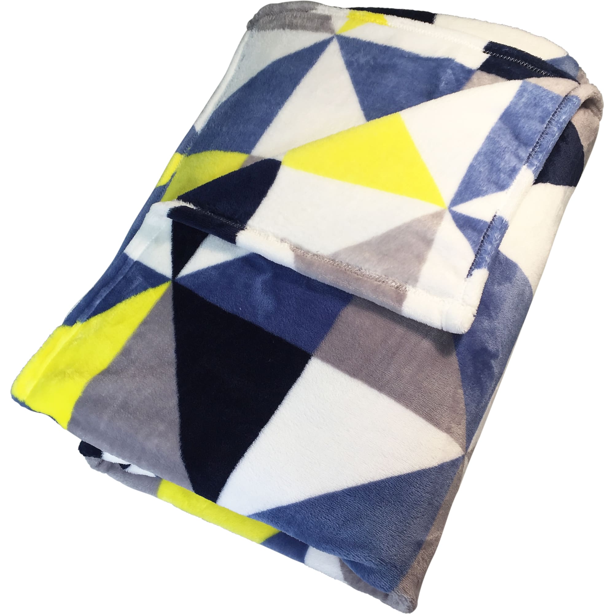 82553698 Плед «Пирамида» 200x220 см микрофибра цвет жёлтый/синий Santreyd  - Вид №1