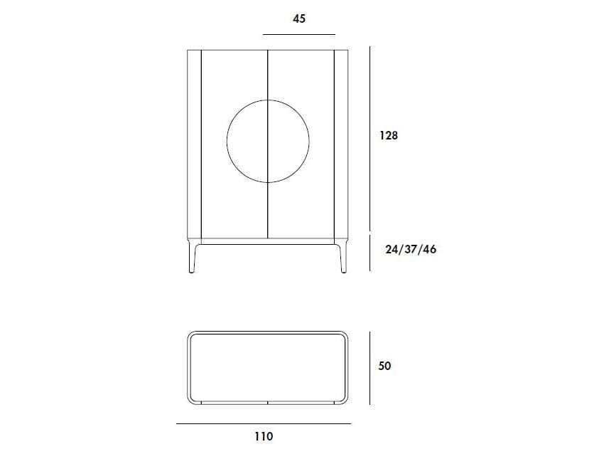 Деревянный шкаф с распашными дверцами Sovet Italia тонкий ARCH-00048713 - Вид №3