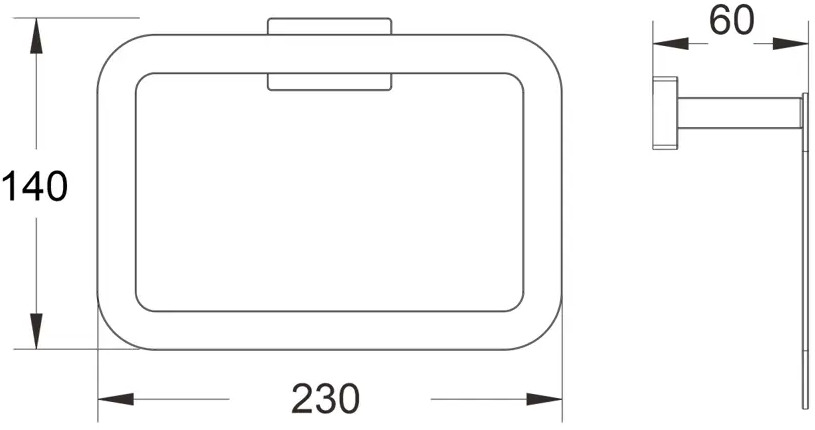 91519483 Держатель для полотенец Shevanik SG5606H 23см цвет черный STLM-0989726