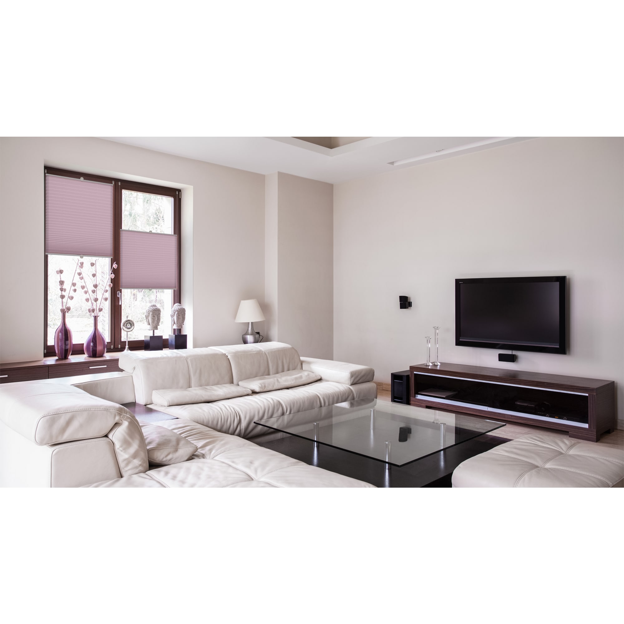 82057306 Штора плиссе «Плайн», 45х160 см, текстиль, цвет сиреневый Santreyd  - Вид №4