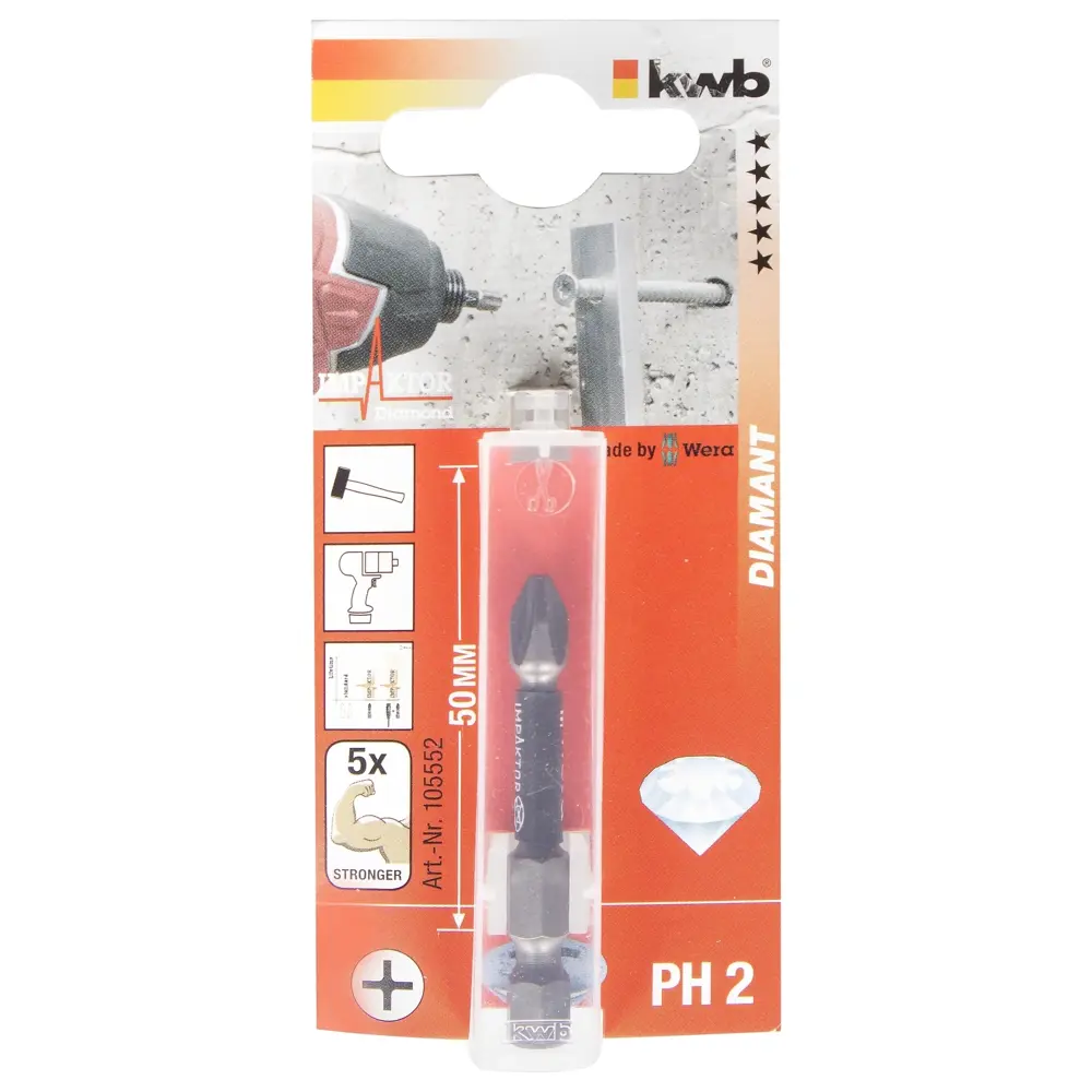 Бита impaktor KWB PH2, 50 мм STLM-2137954 - Вид №1
