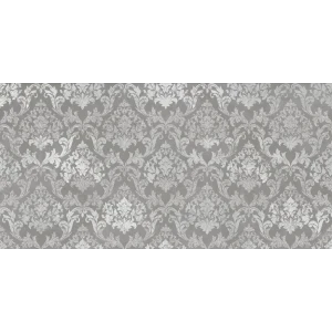 91097922 Декор Kerlife Luce damasco plata/silver глазурованный 31.5x63 см STLM-0947118