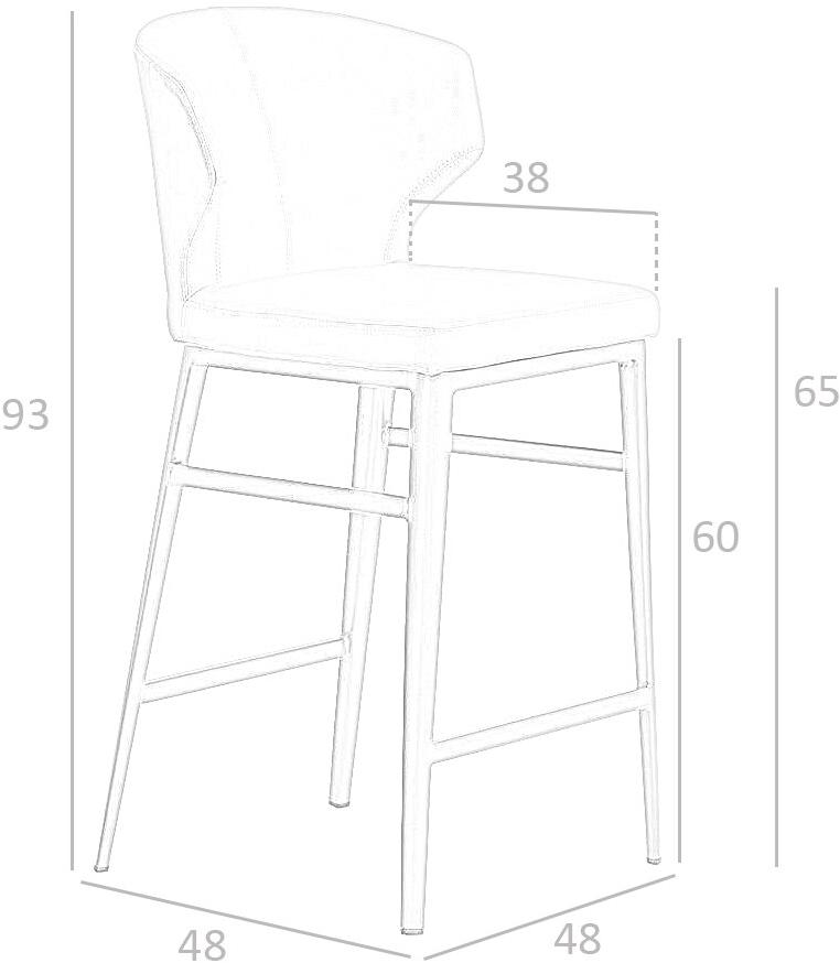 Angel Cerdá Кожаный барный стул с подставкой для ног New chair 4000 a111bs-vison Angel Cerda - Вид №5