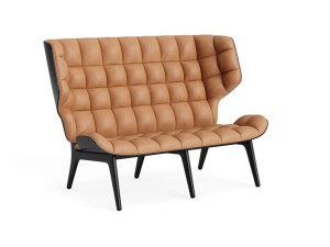 2-местный кожаный капитонный диван