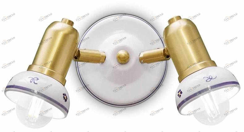 FERROLUCE Регулируемый круглый керамический настенный светильник Savona C563