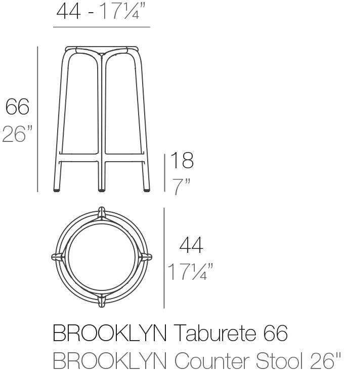 VONDOM Высокий табурет Brooklyn sun-id-1368667 - Вид №10