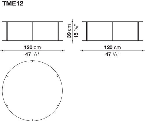 Круглый журнальный столик из зеркального стекла Maxalto Elios ARCH-00096813 - Вид №11