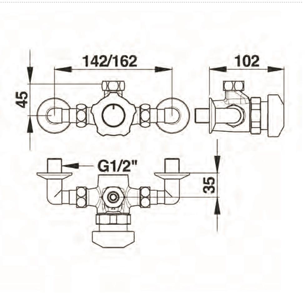 Смеситель для душа Presto ALPA 35013 35013.0 - Вид №1