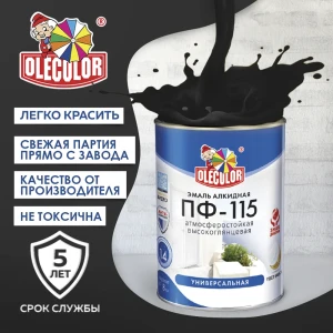 90743881 Эмаль OLECOLOR 4300007298 цвет черный 1.8 кг STLM-0859422