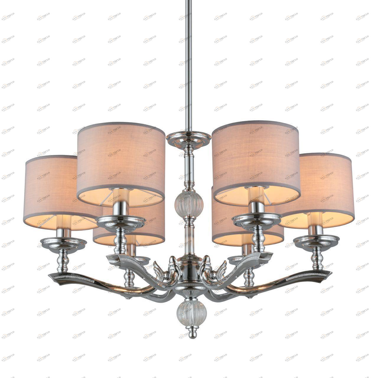 Подвесная люстра Omnilux Sovana OML-64603-06 серая OMNILUX ДИЗАЙНЕРСКИЕ, SOVANA 279952 Серый 