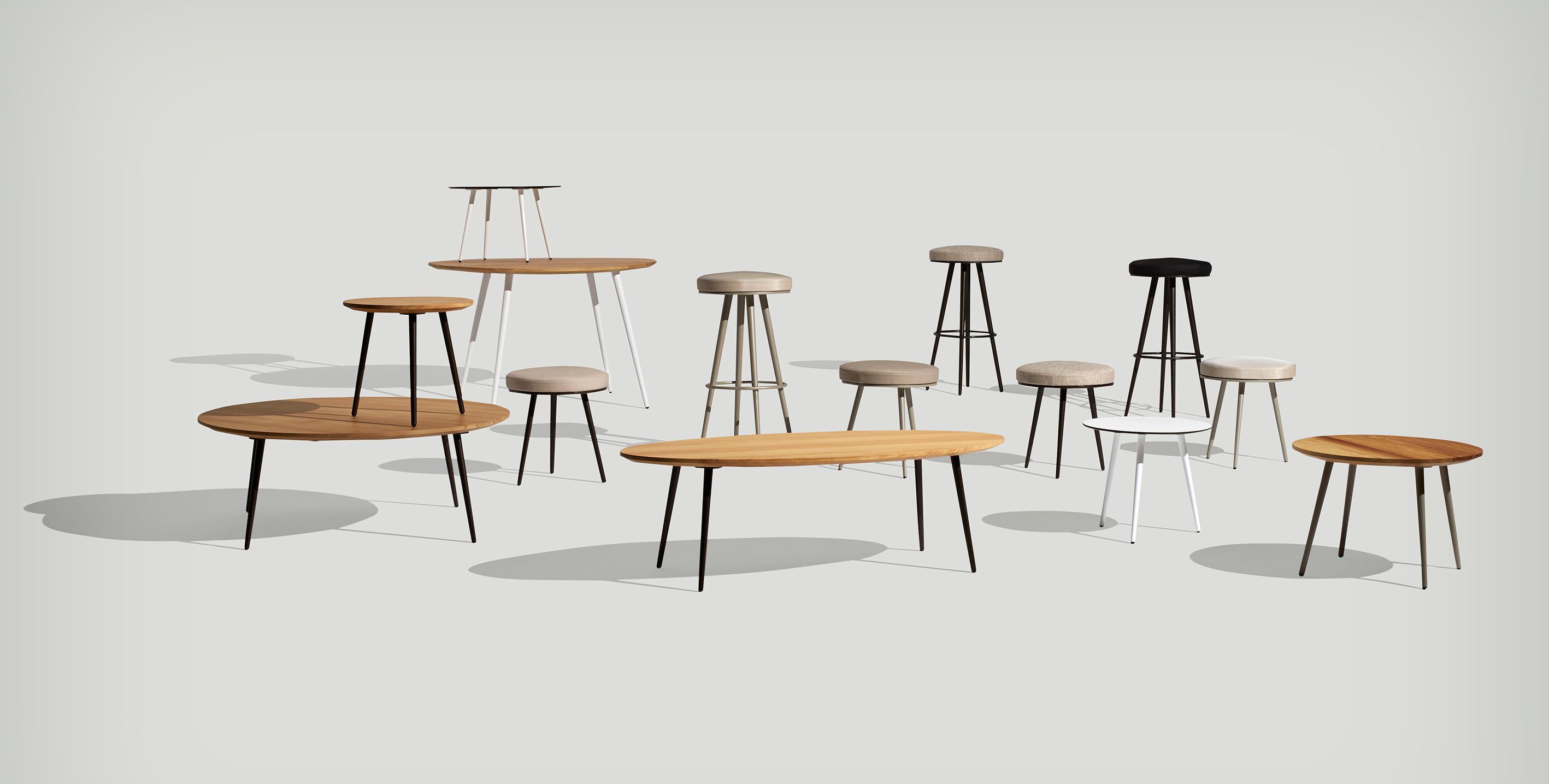 Овальный низкий садовый столик в ироко Bivaq Vint ARCH-00115882 - Вид №2