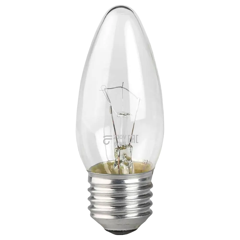 BELLIGHT Лампа накаливания E27 свеча 60Вт теплый свет для уютного интерьера 82895027 STLM-1526725 - Вид №1