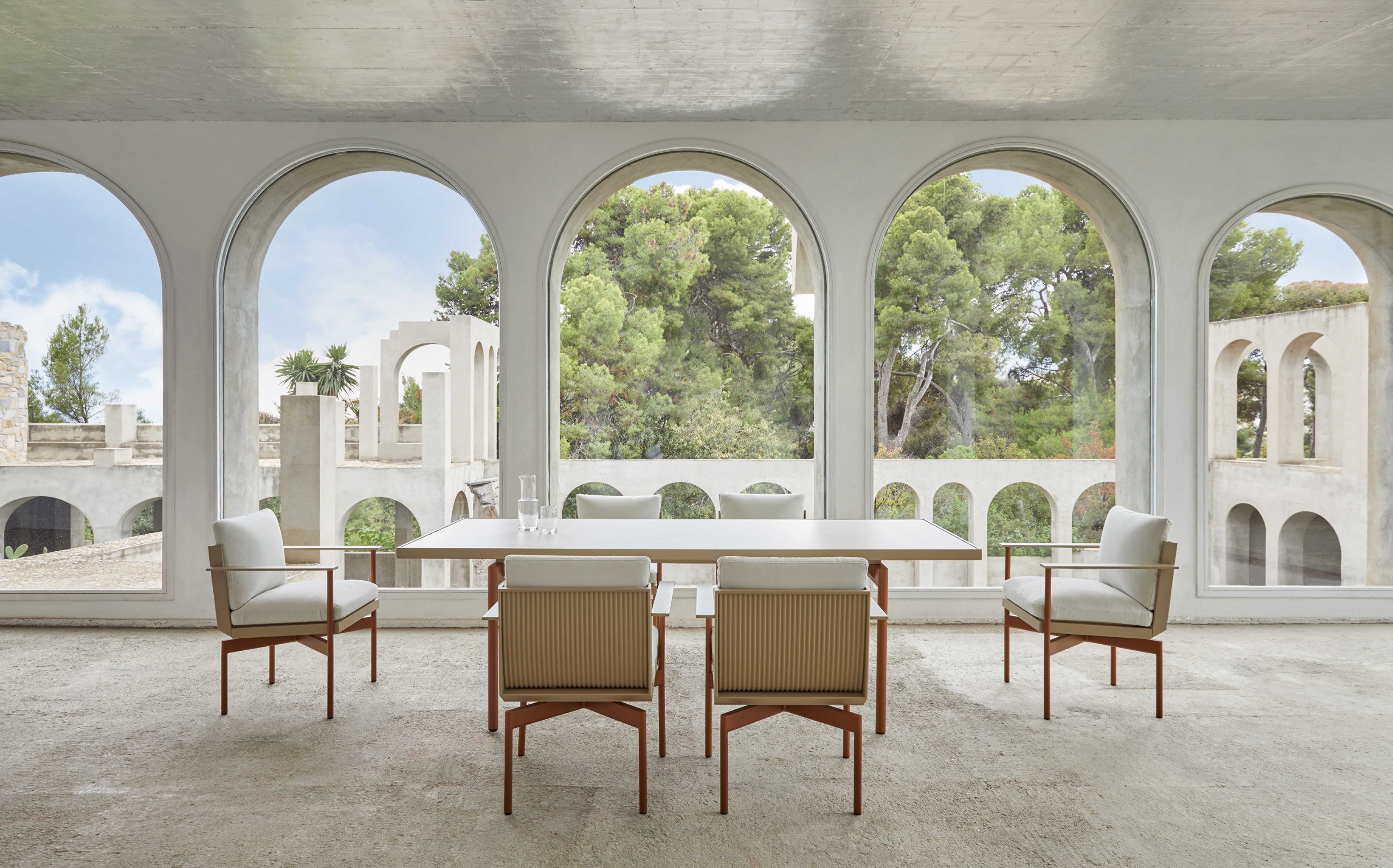 Прямоугольный фарфоровый стол GANDIABLASCO Onde ARCH-00034766 - Вид №5