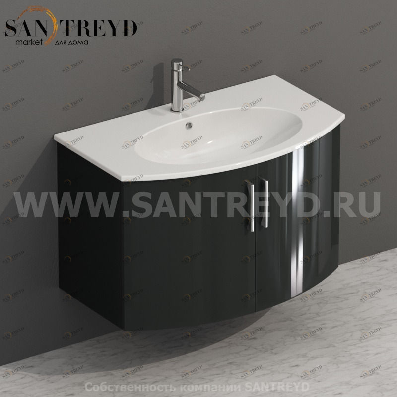 MDMA80Y160 Тумба с двумя створками 78 см серая Globo 4ALL Италия Ceramica Globo