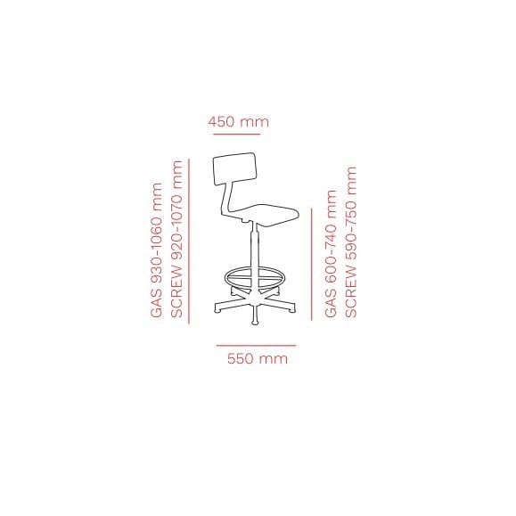 Регулируемый по высоте офисный стул из бука со спинкой In Stock ARCH-00145806 - Вид №1