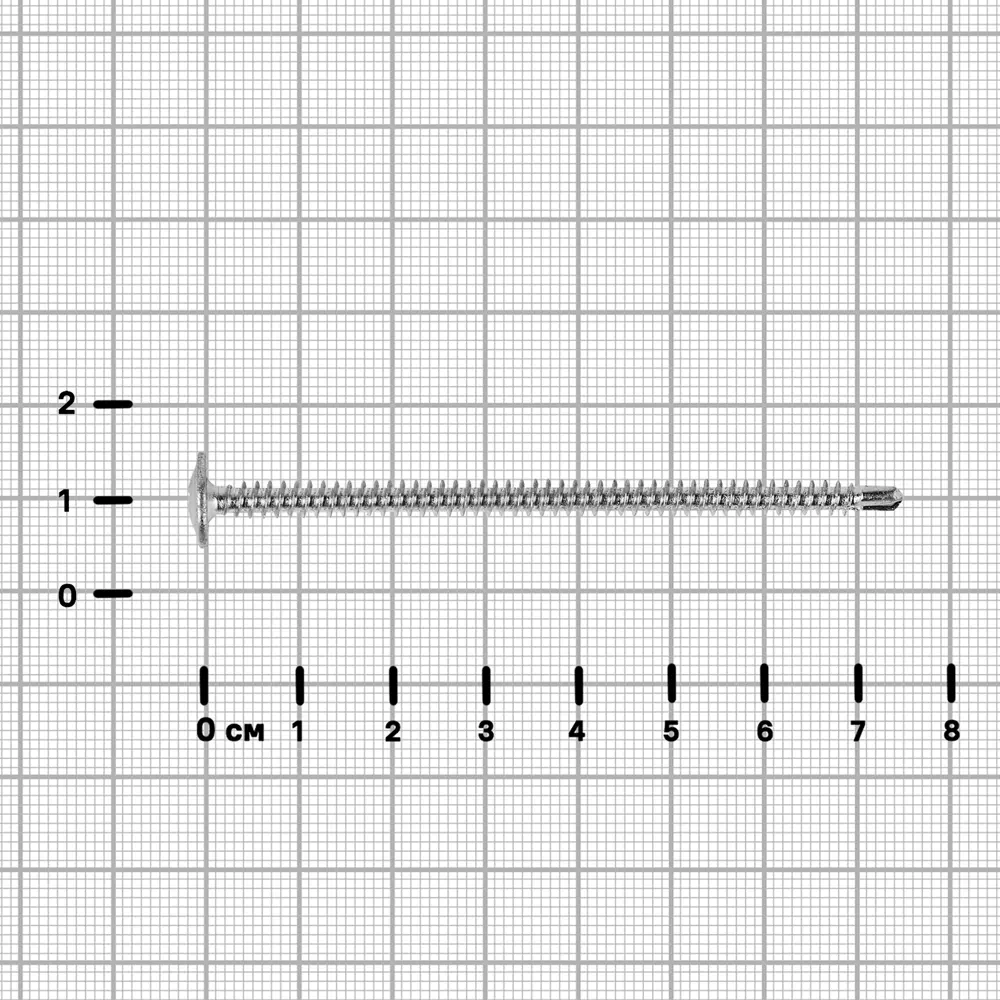 Саморезы по металлу Standers с пресс-шайбой со сверлом оцинкованные 4.2x75 60 шт. 89213080 STLM-2197390  - Вид №2