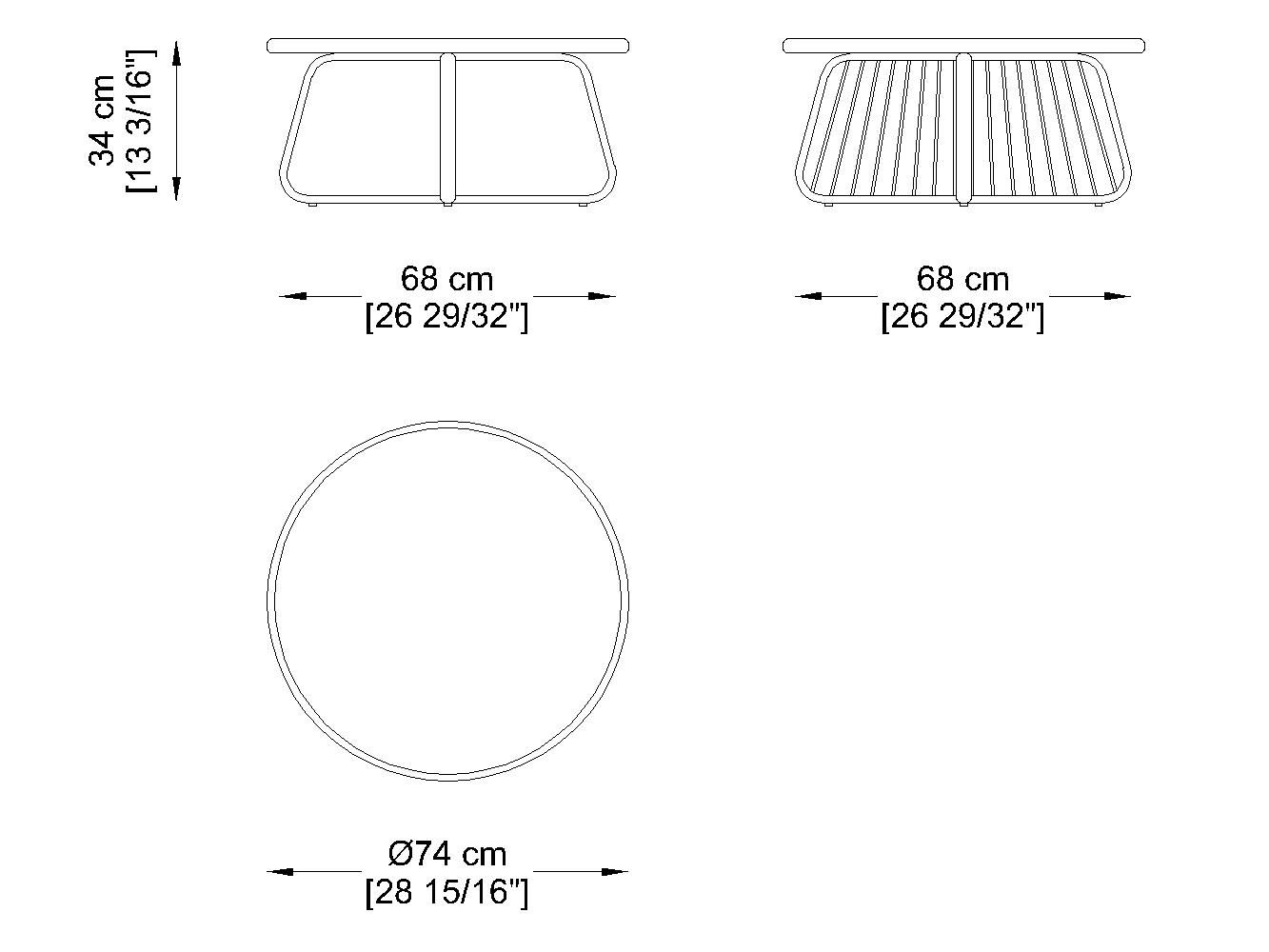 Круглый журнальный столик из ламината Coro Sally ARCH-00068037 - Вид №6