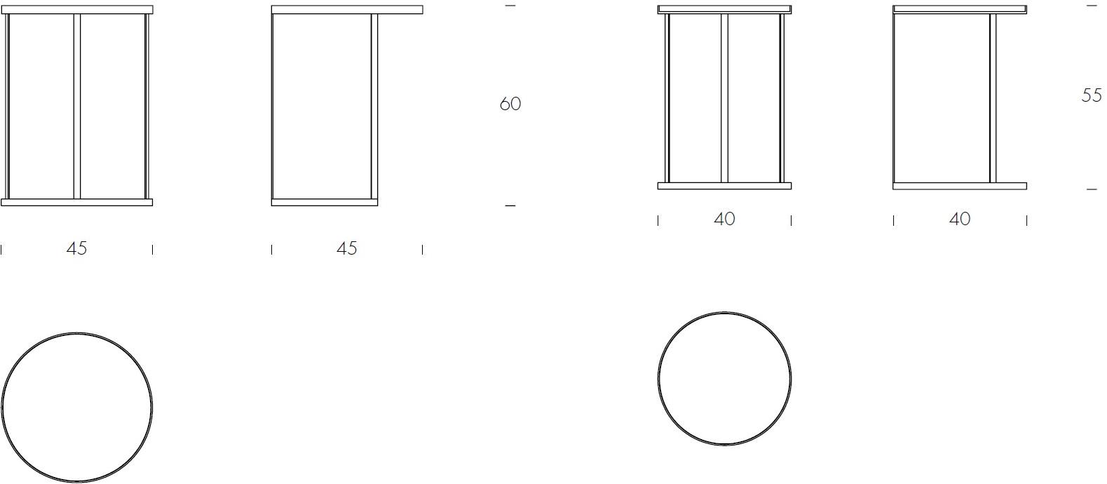 Tonin Casa Высокий круглый деревянный журнальный столик  T6237  - Вид №5