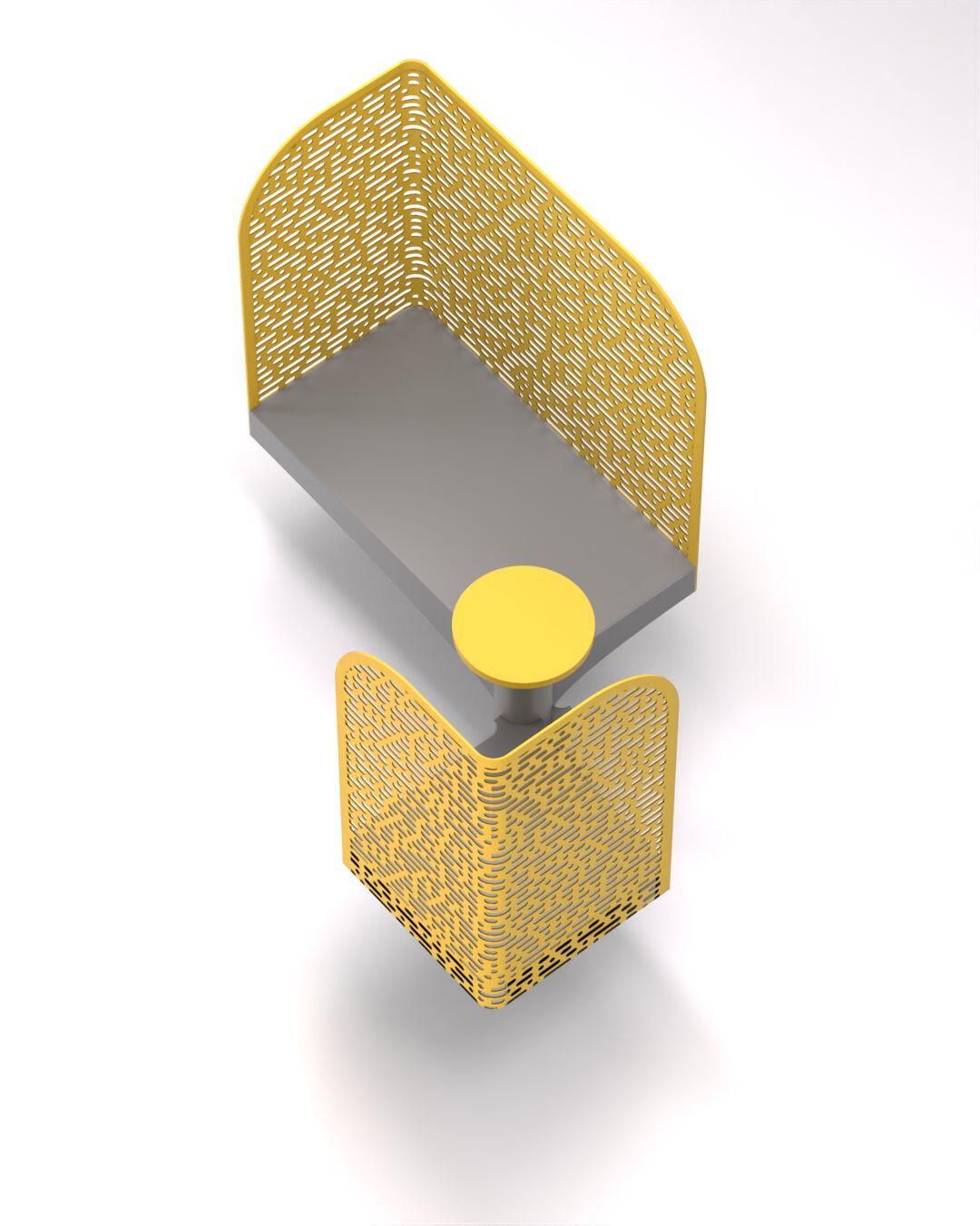 Стальная поворотная скамья со спинкой CITYSì Pivot ARCH-00061596 - Вид №5