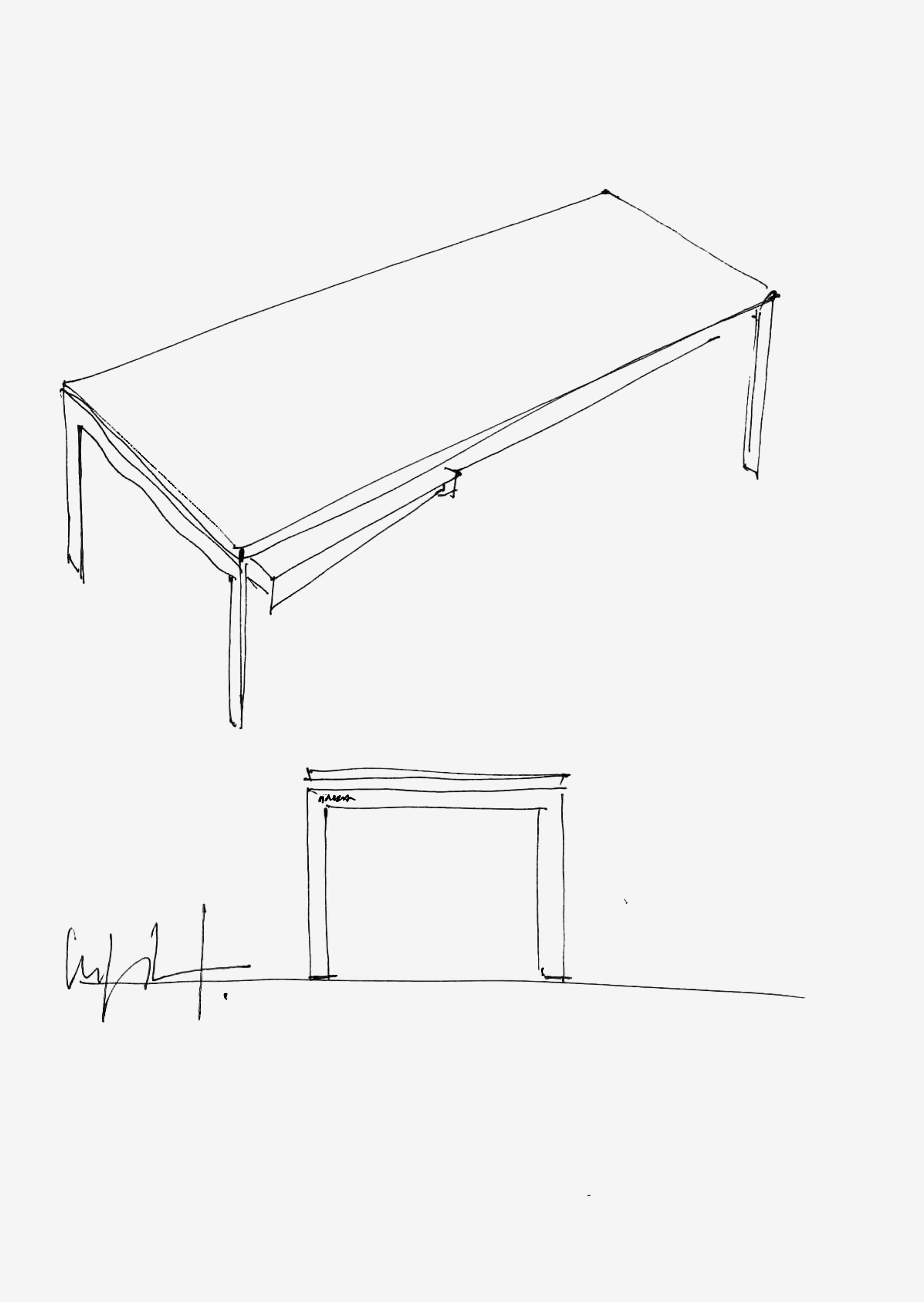 Прямоугольный металлический стол Mara фольга ARCH-00132771 - Вид №9